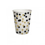 CONFETTI GOLD BLACK БУМАГА  СТАКАН S 250ML 10GB, 0.079KG/IEP, Paw Decor Collection
