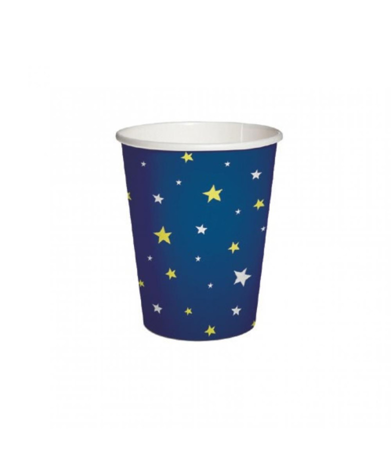 STARLIT SKY DARK BLUE PAPER  CUP S 250ML 10PC., Paw Decor Collection