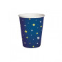 STARLIT SKY DARK BLUE PAPER  CUP S 250ML 10PC., Paw Decor Collection