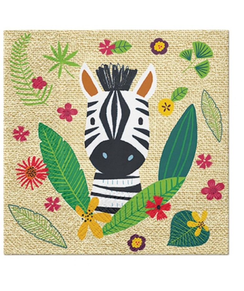 NAPKINS  33X33CM, JUNGLE FRIENDS, Paw Decor Collection