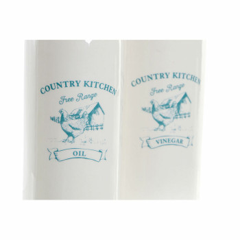 Aliejaus ir acto rinkinys DKD Home Decor 250 ml Balta Žalia Turkis Nerūdijantis plienas Plastmasinis Dolomite