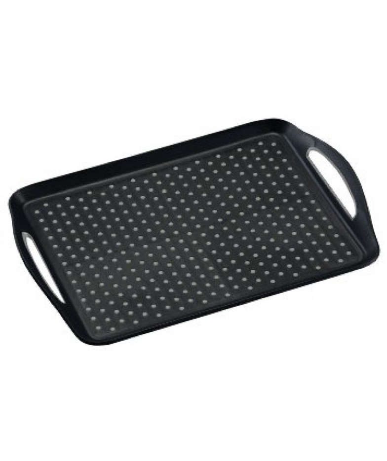 SERVĒJAMĀ TRAY  AR NESLĪDOŠIEM PUNKTIEM, 45x32x4CM, black , Kesper