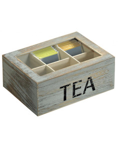 TEA   BOX  AR 6 IEDAĻĀM...