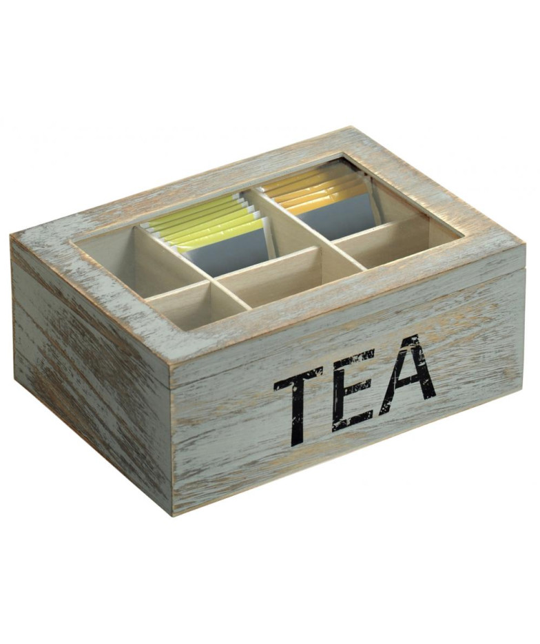 TEA   BOX  AR 6 IEDAĻĀM 21.7x16x9CM, FSC, PAULONIJAS WOOD  , Kesper