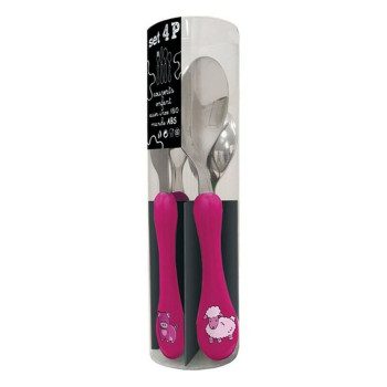 Cutlery set Amefa Enfant Metal Bicoloured,Fuchsia