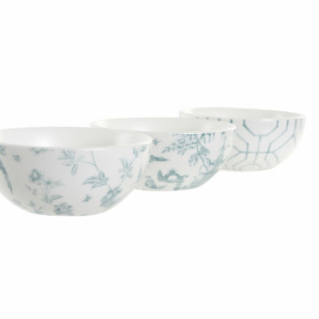 Set za Predjelo DKD Home Decor Valge Meresinine Portselan Akaatsia Plastmass Idamaine 4 Tükid, osad 30 x 9,5 x 1,3 cm
