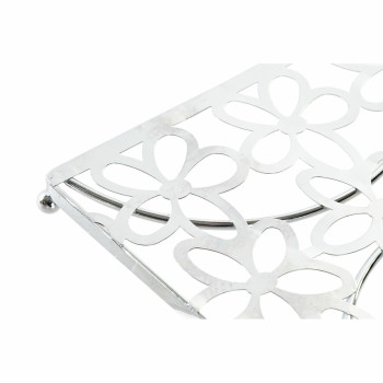 Lauamatt DKD Home Decor Hõbedane Metall Plastmass 18 x 18 x 1,5 cm