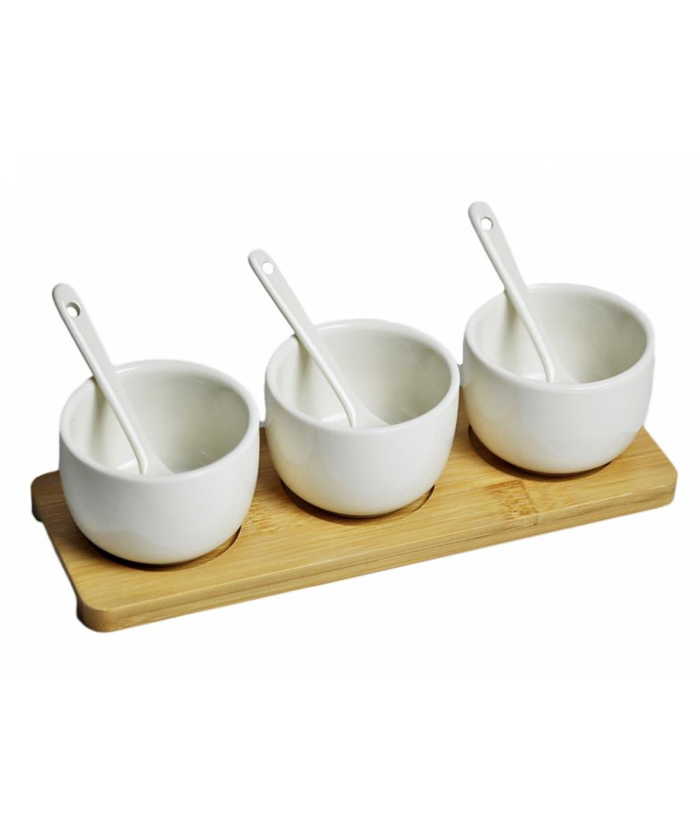 UZKODU TRAUCIŅU SET.3PC.. H17CM, BAMBOO /PORCEĀNS, MPL Consulting