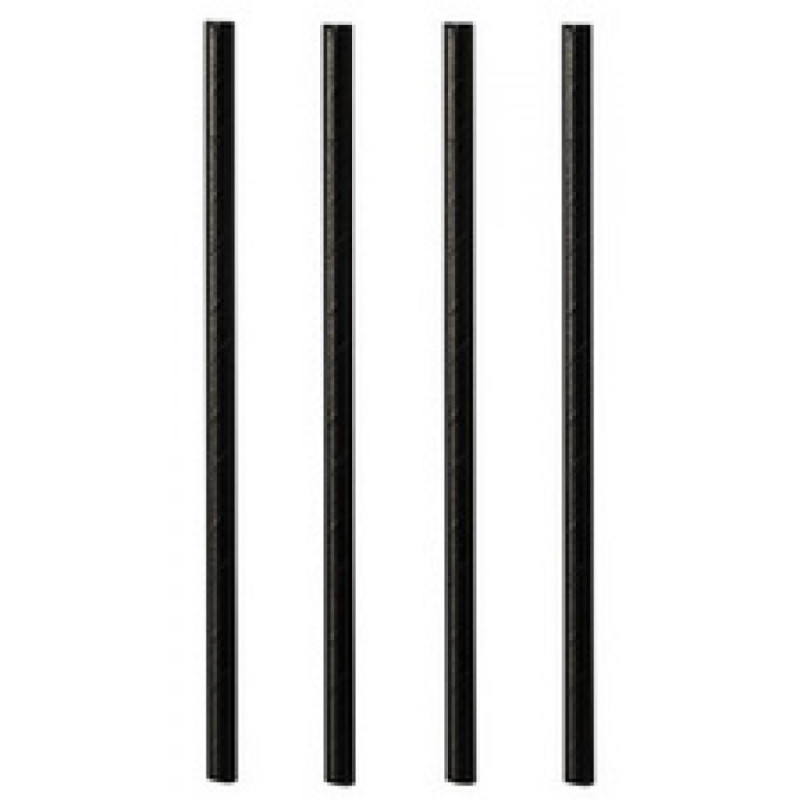 SALMIŅI KOKTEIĻIEM 21CM, R8MM, 100PC., MELNI, PAPĪRS 0.173KG/IEP, Pap Star