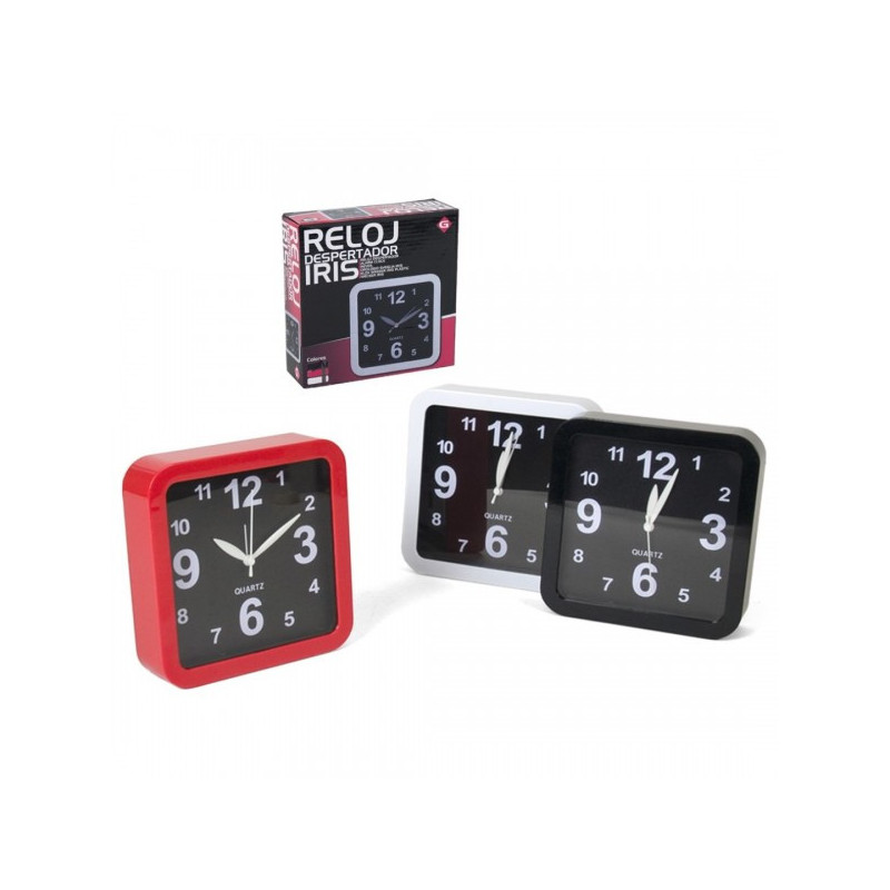 Pulkstenis stalinis-žadintuvas 15*15cm IRIS