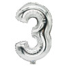 "FOLLIJA BALONS ""3"" 35X20CM, SUDRABA KR., 0.012KG/IEP", Pap Star