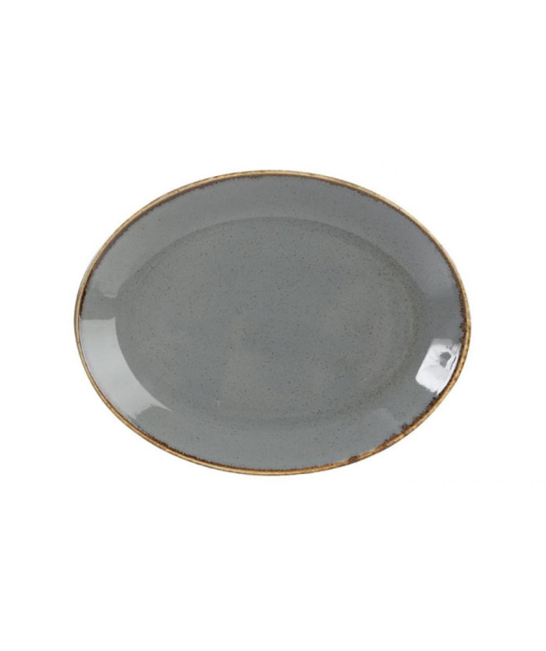 SEASONS tumši pelēks oval  plate  30cm, Porland