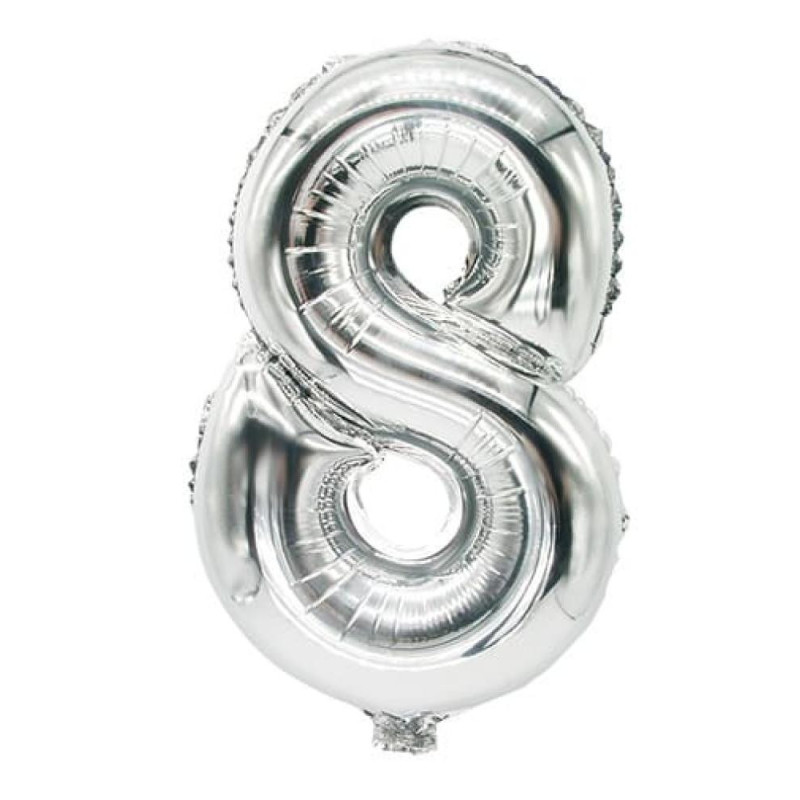 "FOLLIJA BALONS ""8"" 35X20CM, SUDRABA KR., 0.012KG/IEP", Pap Star