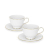 Set of cups NOEMI 300 ml x 2 pcs. with saucers (New bone china)