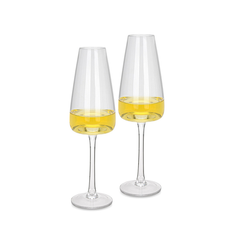 Set of champagne glasses 230 ml x 2 pcs. (glass), art 19052