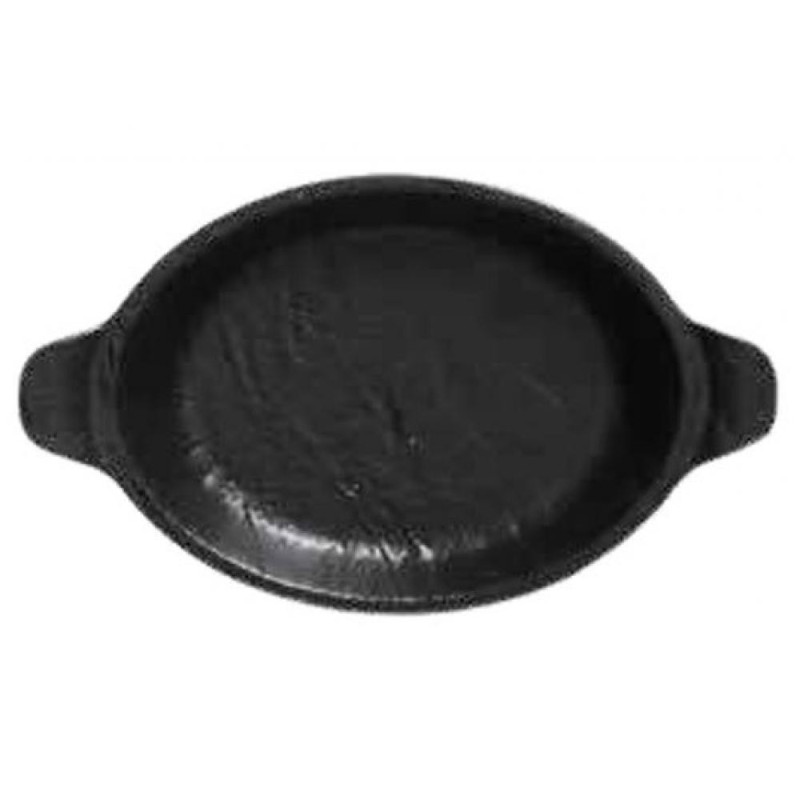 VULCANIA BLACK OVĀLS CEPAMTRAUKS 20.5X11.7CM, 230ML, PORCELĀNS, Tognana