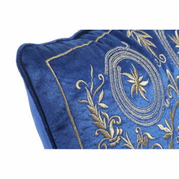 Pagalvėlė DKD Home Decor 8424001850341 Mėlyna Auksinis 45 x 10 x 45 cm,,,
