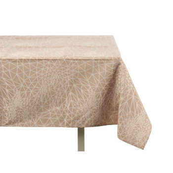 Staltiesė Kinvara Balta Rusvai gelsva Jacquard,,,
