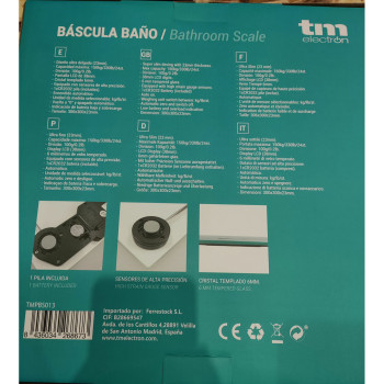 Skaitmeninės vonios kambario svarstyklės TM Electron Zen Pilka Slim (23 mm),,,
