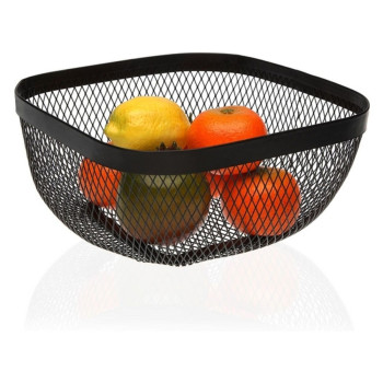 Fruit Bowl Metal Steel (26,5 x 12,5 x 26,5 cm),White