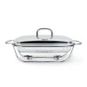 Rectangular chafing dish 42x22x20 cm / 3.0 LTR (heat resistant glass)