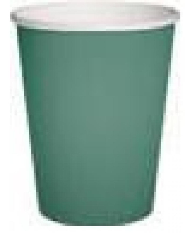 MONOCOLOR GREEN PAPĪRA GLĀZES 250ML 10GAB, Paw Decor Collection