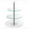 ETAŽIERIS, 3-STĀVU, D21, 25, 30CM, стеклянная