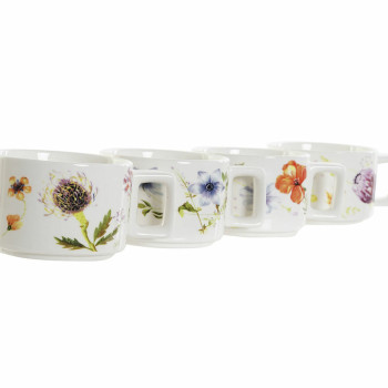 Vnt. kavos puodelių rinkinys DKD Home Decor Spalvotas Metalinis Dolomite 260 ml
