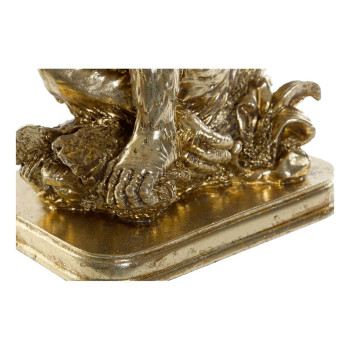 Dekoratyvinė figūrėlė DKD Home Decor Auksinis Beždžionė Augalo lapas 16,5 x 10,6 x 22,5 cm,,,