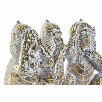 Dekoratyvinė figūrėlė DKD Home Decor Auksinis Tropinis Beždžionės Atskirtas 21 x 11 x 16,2 cm,,,
