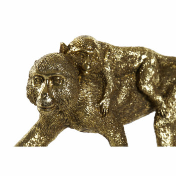 Dekoratyvinė figūrėlė DKD Home Decor FZ-93395 Auksinis Beždžionės 26 x 6 x 12 cm,,,
