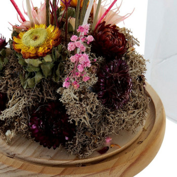 Decorative Figure DKD Home Decor Crystal Flowers MDF Wood (17 x 17 x 26 cm),,,