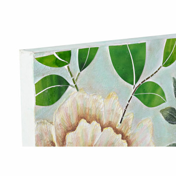 Canvas DKD Home Decor Multicolour Flowers 80 x 4 x 120 cm (1 Unit),,,