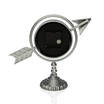 Table clock Versa Silver Complete arrow,,,
