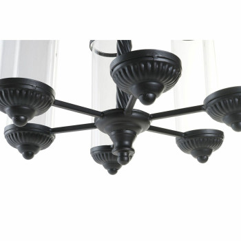 Candleholder DKD Home Decor Black Metal Crystal 53 x 53 x 52 cm,,,