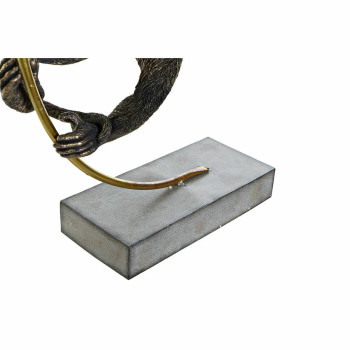 Decorative Figure DKD Home Decor 33 x 25 x 48 cm Black Golden Monkey Modern (2 Units),,,