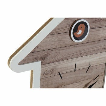Sieninis laikrodis DKD Home Decor 32 x 5 x 56 cm Natūralus Balta Plastmasinis Namas Medžio MDF (2 vnt.),,,