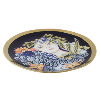 Puošmena DKD Home Decor Mėlyna Spalvotas Porcelianas 42 x 42 x 4 cm,,,