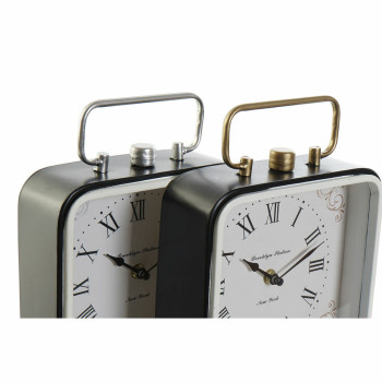 Stalinis laikrodis DKD Home Decor Mėlyna Balta Juoda (2 vnt.),,,