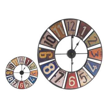 Wall Clock Multicolour Retro Metal (60 x 4,5 x 60 cm),,,