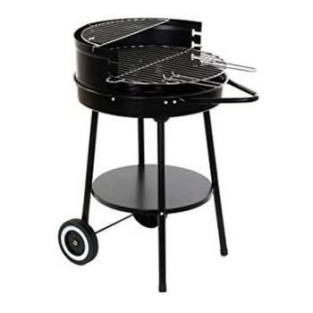 Coal Barbecue with Wheels DKD Home Decor Black Metal Plastic 59 x 49,5 x 82 cm,,,