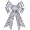 Бант Krist+ HJ1-12006 Серебристый PVC 16 x 24 x 4 cm Новогоднее украшение (12 штук)