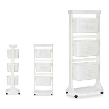 Dārzeņu ratiņi Kinvara TP-749 Balts polipropilēns Plastmasa 33 x 112 x 41 cm