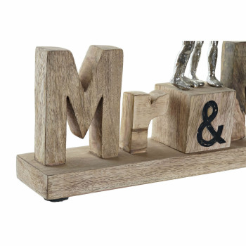 Dekoratīvās figūriņas DKD Home Decor Mr & Mrs Sudrabains Alumīnijs (51 x 7,5 x 28 cm),,,