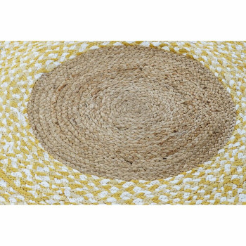 Kilimas DKD Home Decor Ruda Balta Geltona (148 x 148 x 1 cm),,,