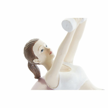 Dekoratīvās figūriņas DKD Home Decor Rozā Yoga Scandi 18,5 x 8 x 17,5 cm,,,