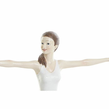 Dekoratīvās figūriņas DKD Home Decor 24 x 6,5 x 19,5 cm Scandi Rozā Yoga,,,