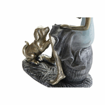 Dekoratīvās figūriņas DKD Home Decor Zils Bronza Dāma 13 x 8,5 x 17,5 cm,,,