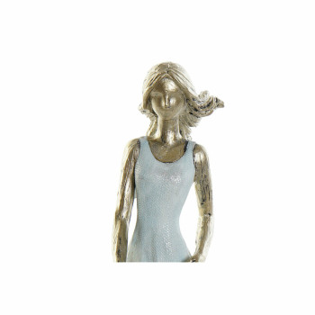 Dekoratīvās figūriņas DKD Home Decor 16 x 9,5 x 24 cm Zils Bronza Ģimene,,,