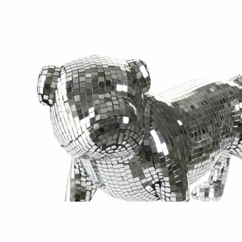 Dekoratīvās figūriņas DKD Home Decor Angļu Sudrabains Buldogs Sveķi Moderns (45,5 x 21,5 x 25 cm),,,